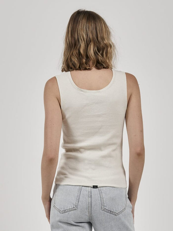 Golden Talons Rib Singlet - Heritage White