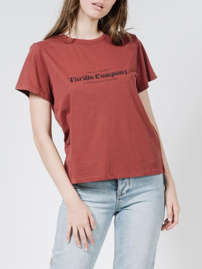 Silo Relaxed Tee - Burnt Red