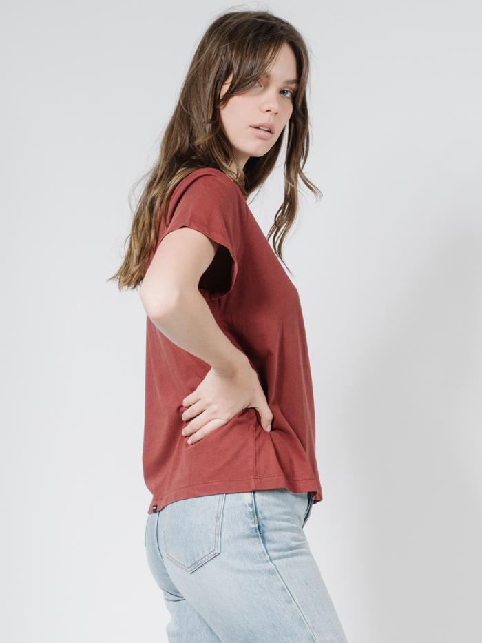 Silo Relaxed Tee - Burnt Red