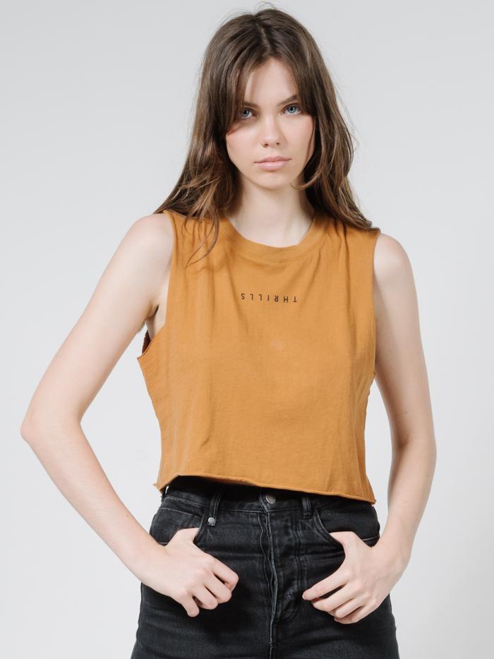 Minimal Thrills Crop Muscle - Golden Brown