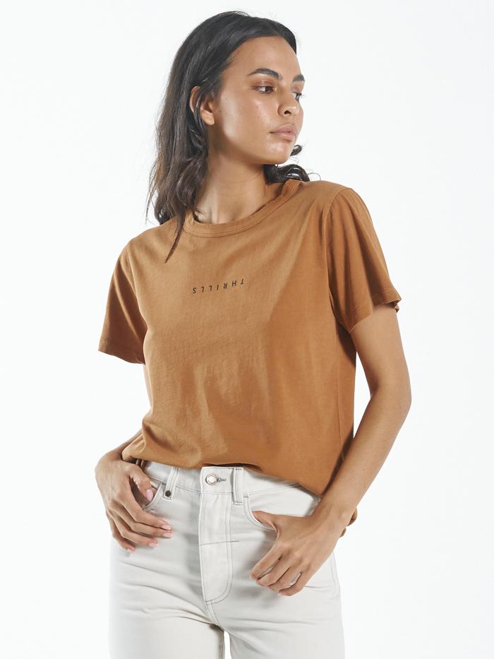 Minimal Thrills Relaxed Tee - Spice Brown