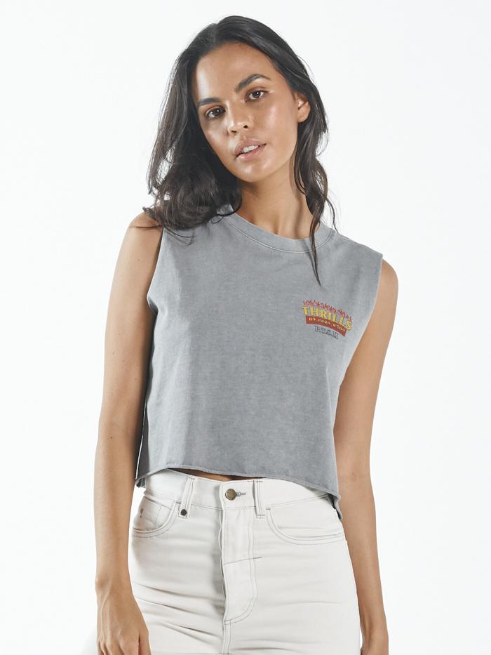 Wings of Fire Crop Muscle - Washed Grey