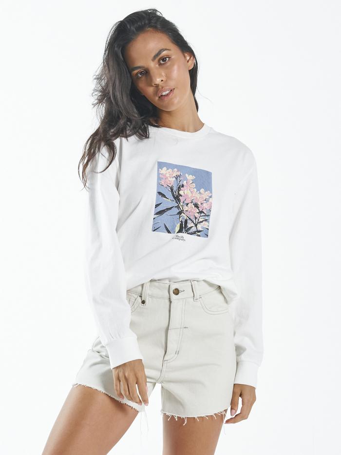 Pretty Deadly LS Merch Fit Tee - Dirty White