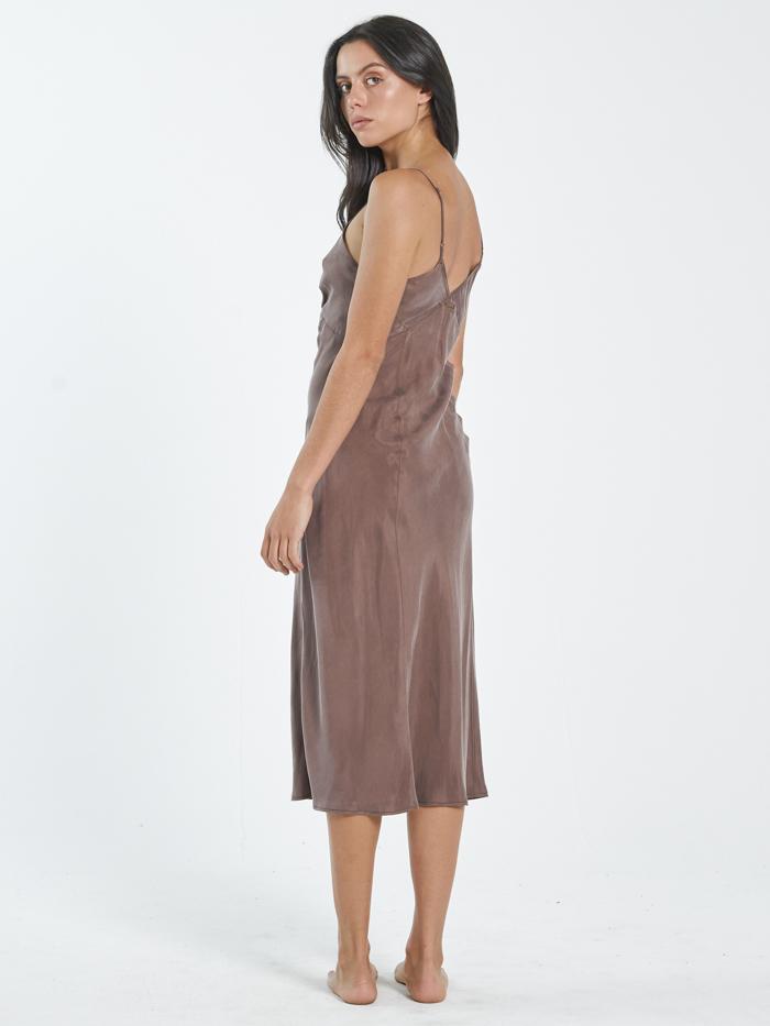 Chelsea Slip Dress - Washed Mahogany