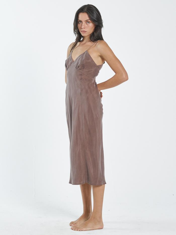 Chelsea Slip Dress - Washed Mahogany