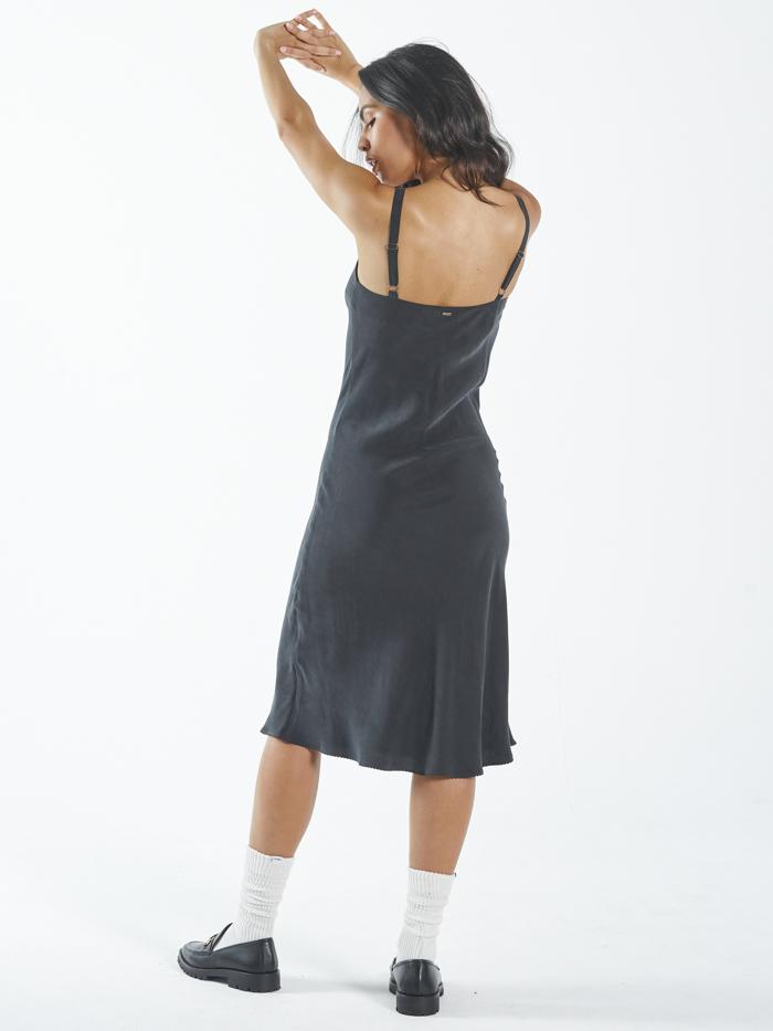 Harriet Midi Slip Dress - Antique Black