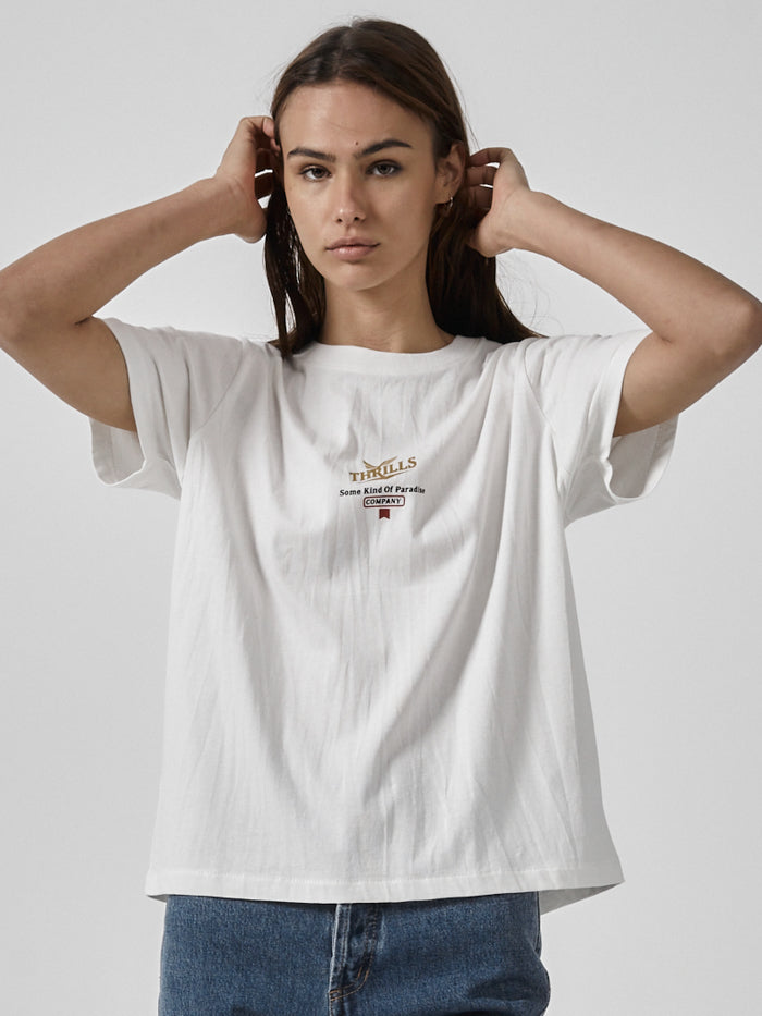 Golden Paradise Relaxed Tee - Dirty White