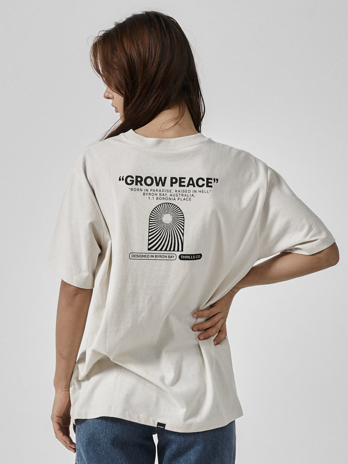 Grow Peace Merch Tee - Heritage White