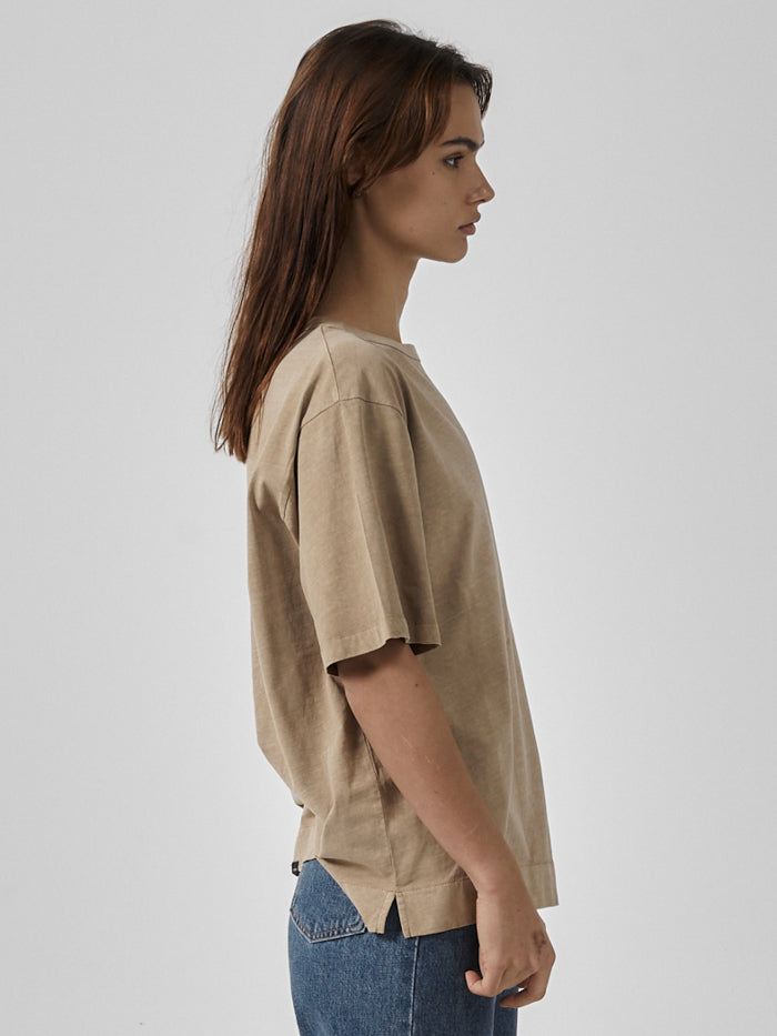 Normal Situations Box Fit Tee - Sand