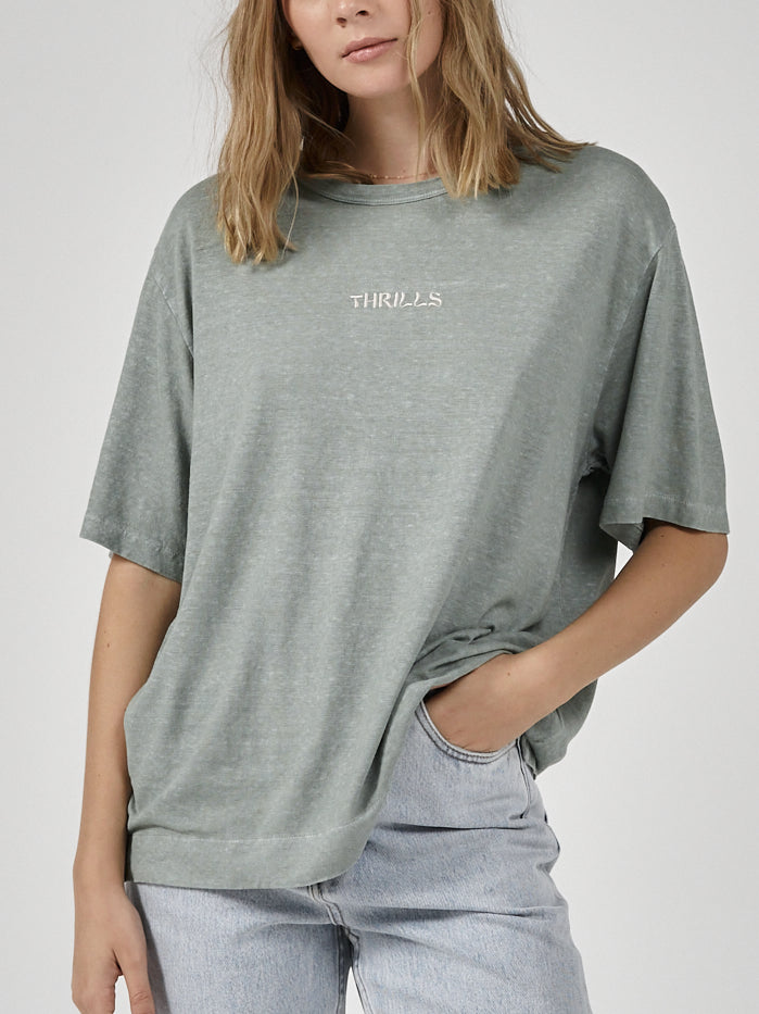 Enlightenment Embro Hemp Box Fit Tee - Sea Glass