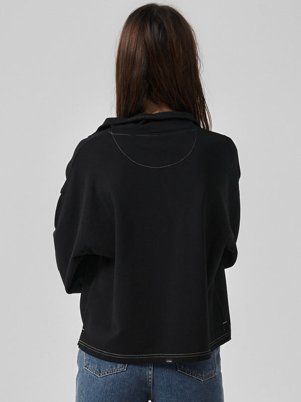 Infinite Thrills 3/4 Zip Pullover - Black