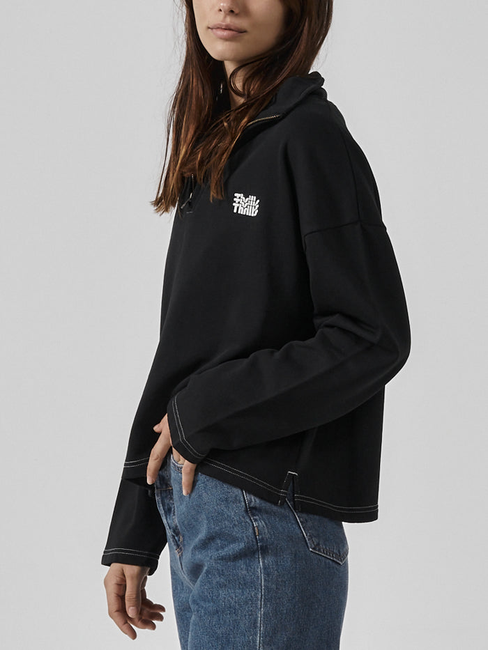 Infinite Thrills 3/4 Zip Pullover - Black