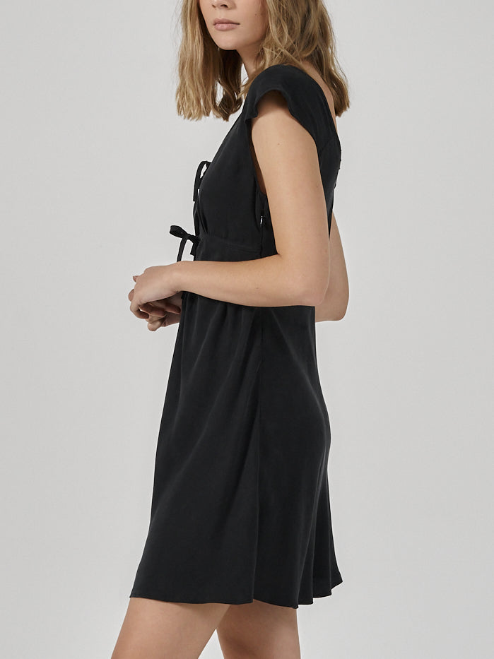 Indra Mini Slip Dress - Antique Black