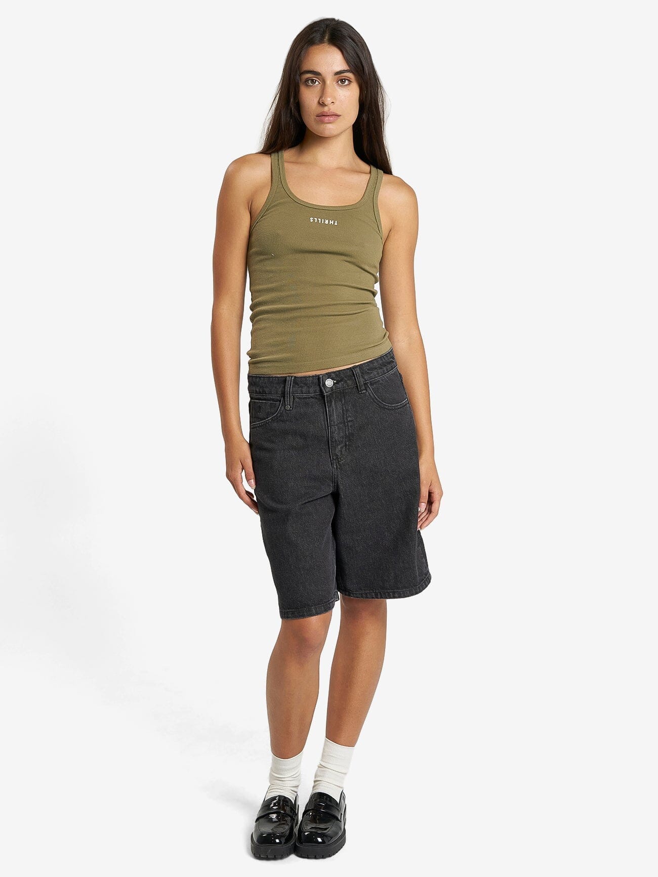 Minimal Thrills Scoop Tank - Aloe