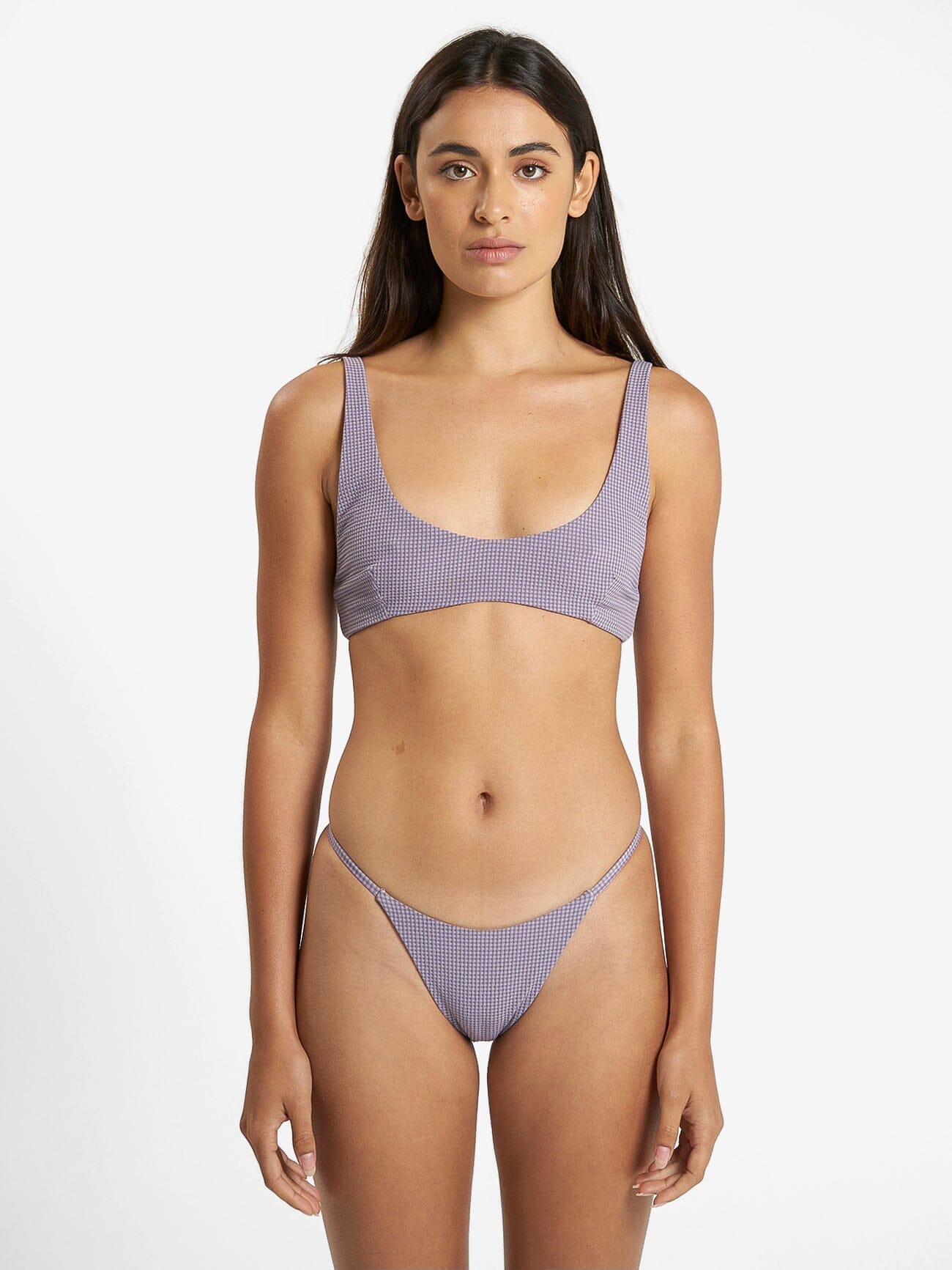 Paradise Code Plunge Bikini Top Storm Grey