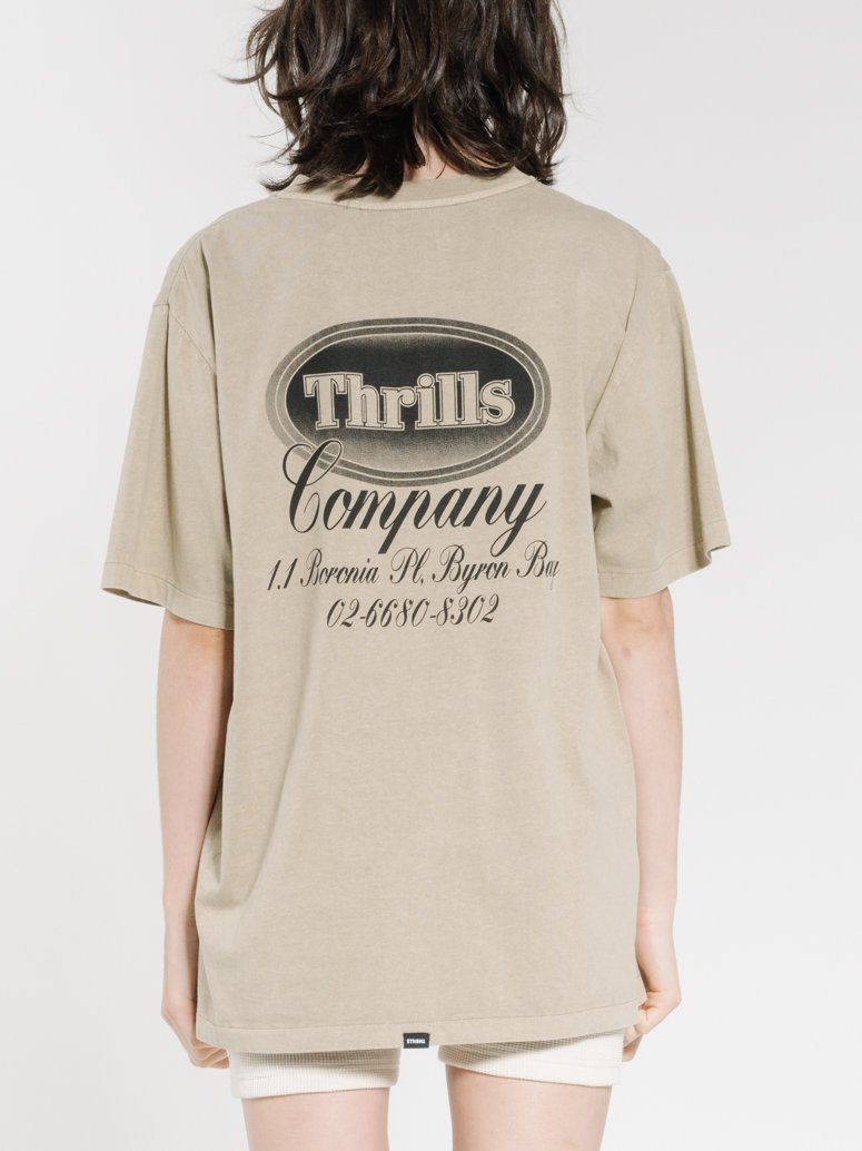 Troubled Paradise Merch Fit Tee - Washed Tan