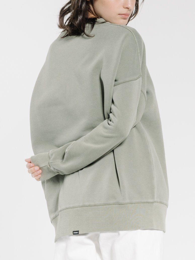 Enchantment Slouch Crew - Army Green