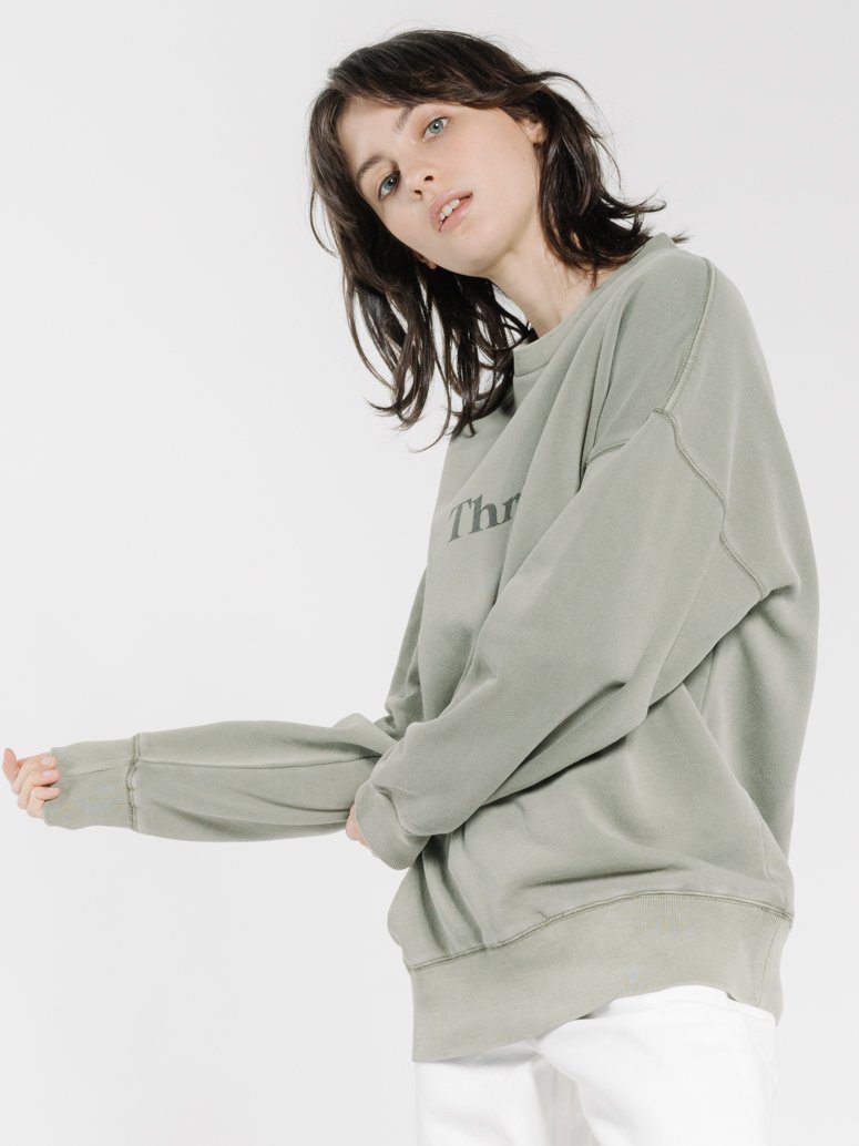 Enchantment Slouch Crew - Army Green