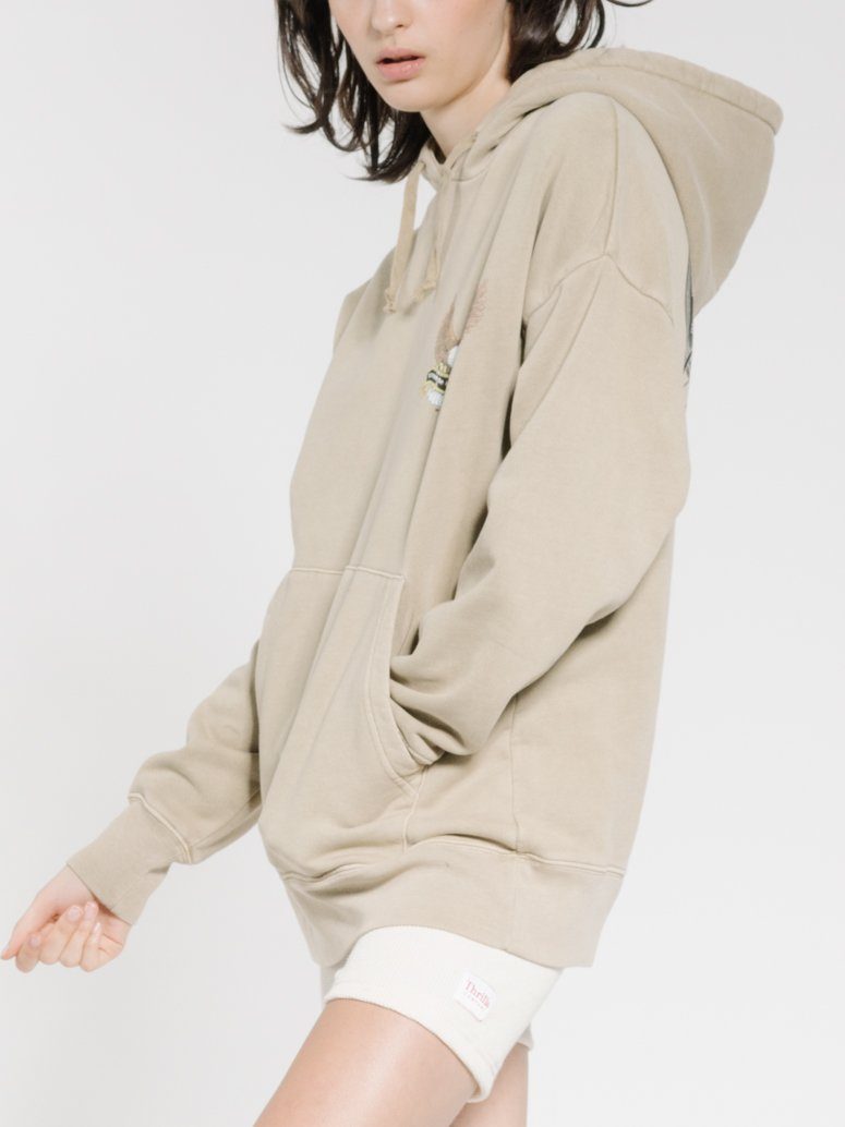 Troubled Paradise Slouch Hood - Washed Tan