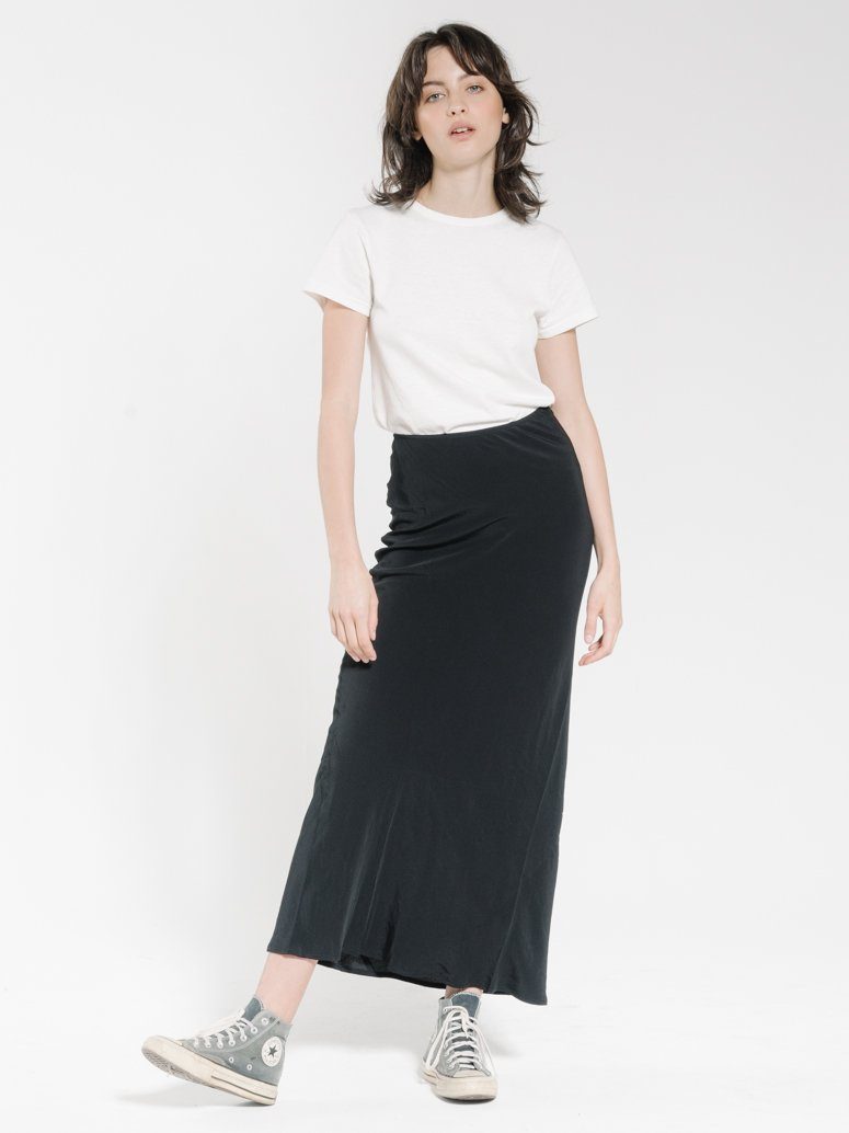 Spliced Bias Skirt - Black