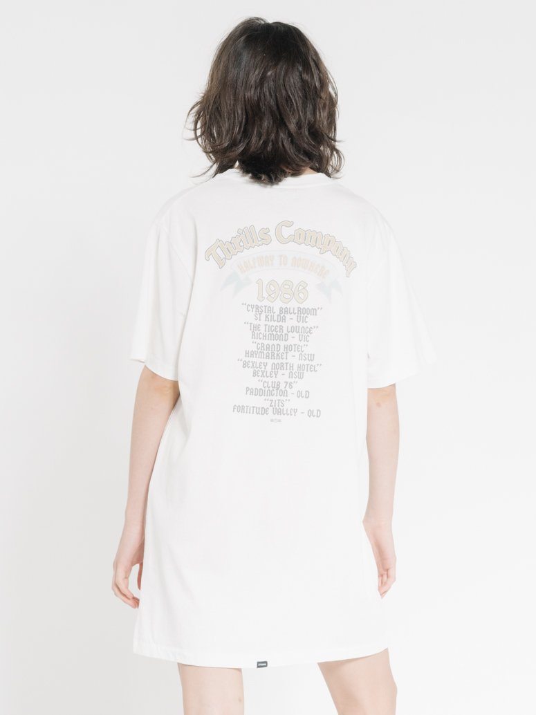 Revival Merch Fit Tee Dress - Dirty White