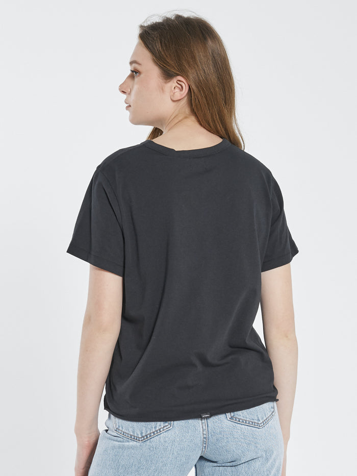 Minimal Thrills Relaxed Tee - Washed Black