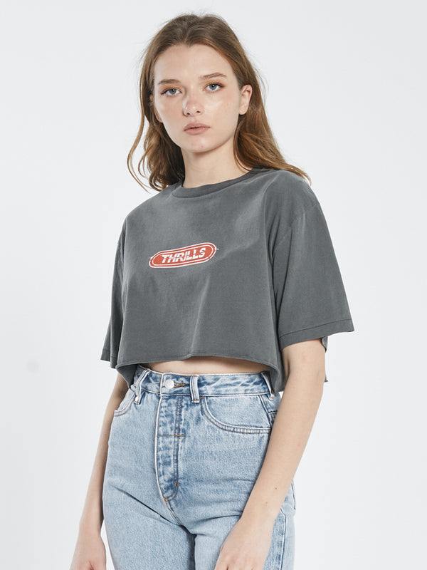 Red Pill Merch Super Crop Tee - Merch Black
