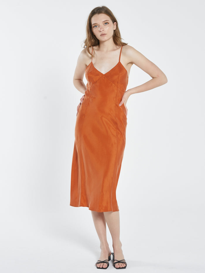 Chelsea Slip Dress - Burnt Orange