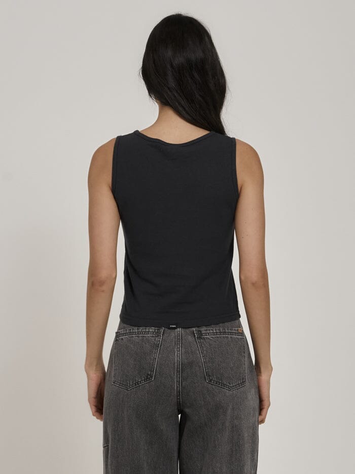 Hemp Boat Neck Tank - Petrol
