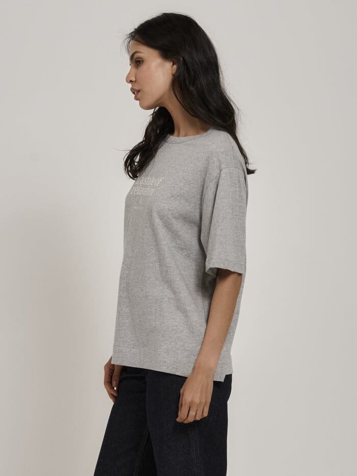 Tranquillity Box Fit Tee - Grey Marle