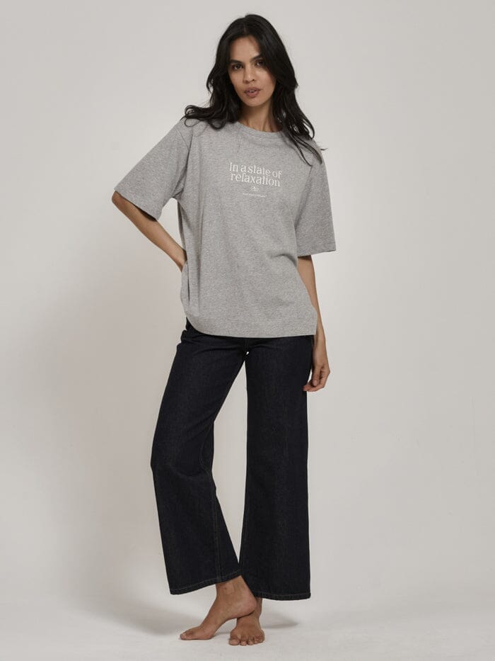 Tranquillity Box Fit Tee - Grey Marle
