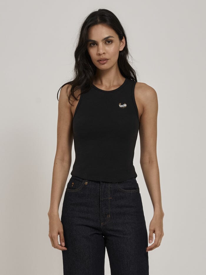 Animal House Curve Tank - Washed Black