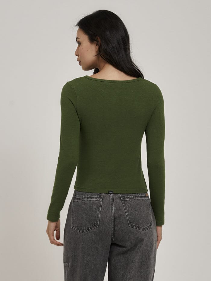 Hemp Rib LS Tee - Kiwi Green