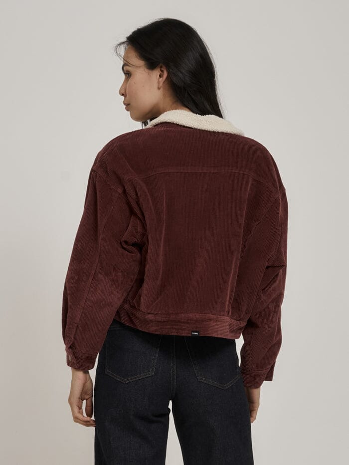 Jodie Cord Jacket - Ruby Wine