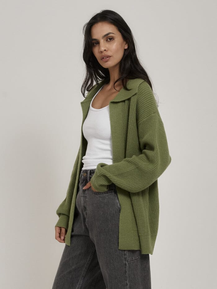 Aria Knit Cardigan - Kiwi Green