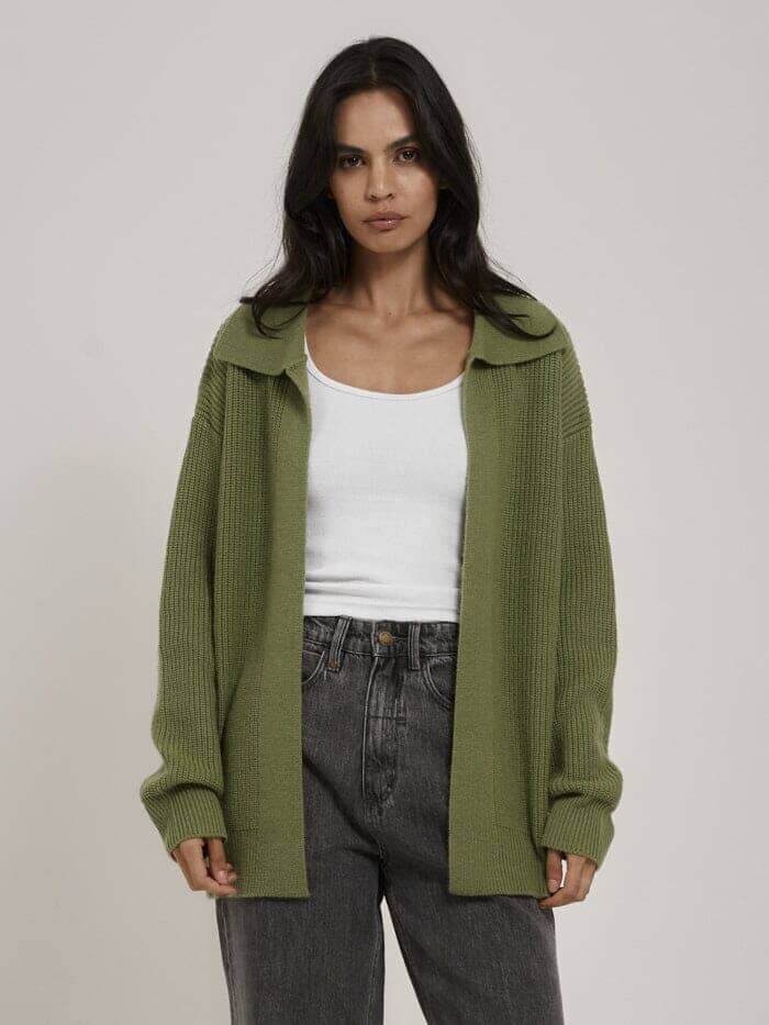 Aria Knit Cardigan - Kiwi Green