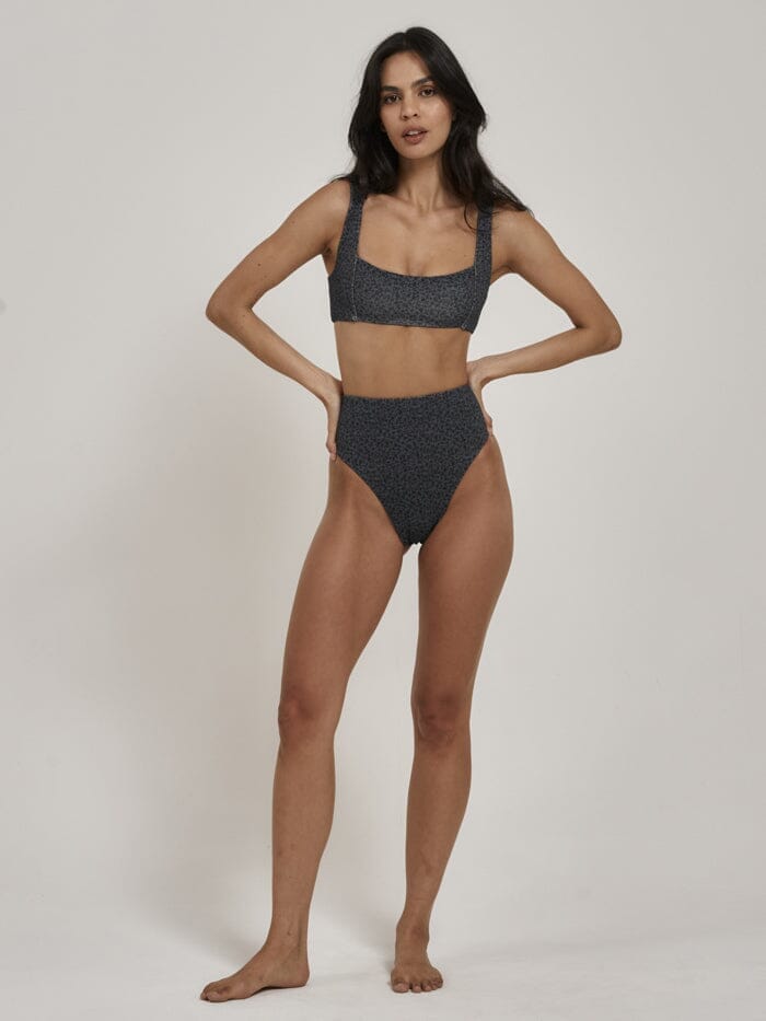 Briar High Cut Bikini Bottom - Petrol