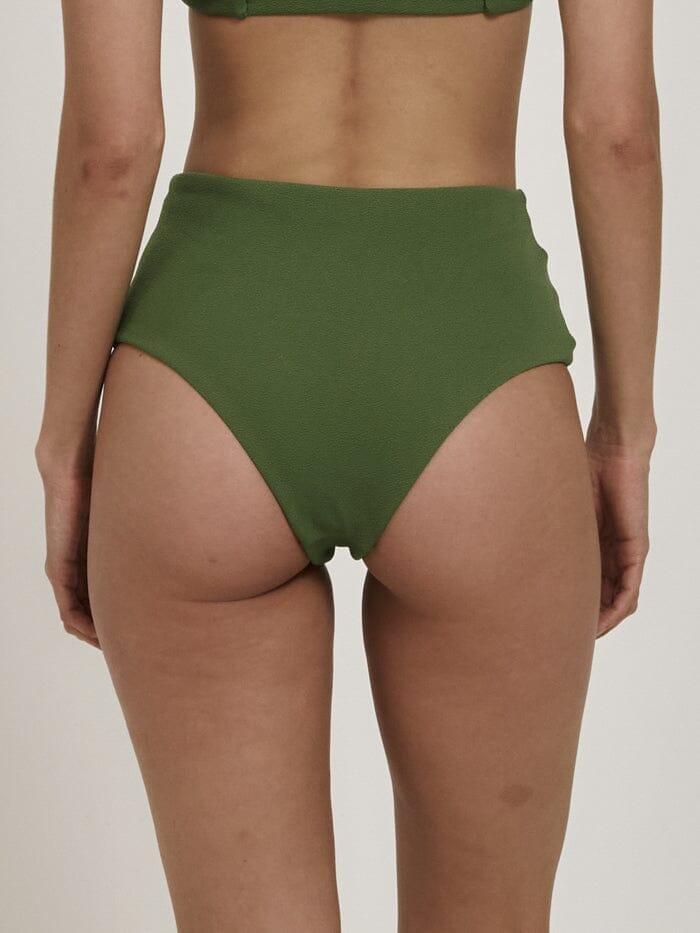 Adira High Waist Bikini Bottom - Kiwi Green
