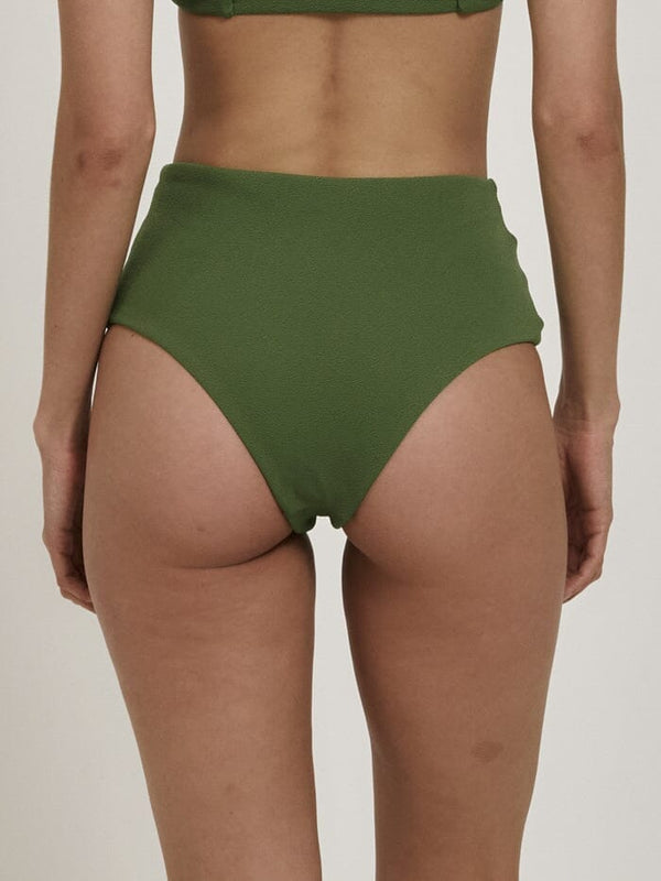 Adira High Waist Bikini Bottom - Kiwi Green